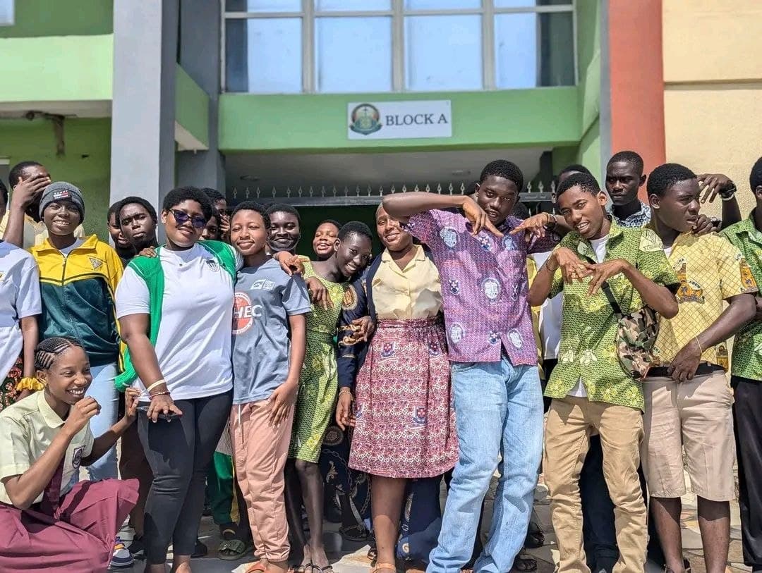 Students outside Block A