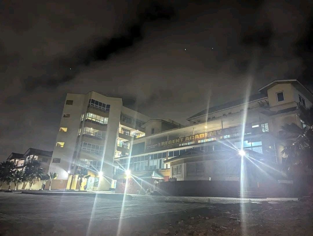 Our campus after dark